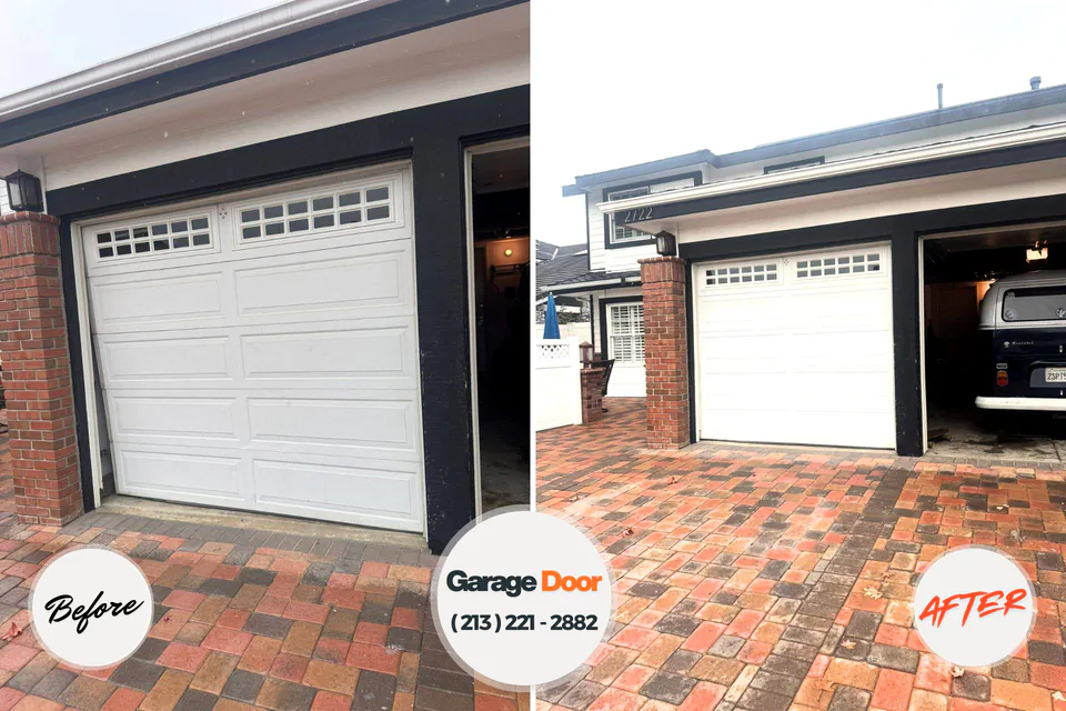 Before and after: garage door repair John Sevier, TN